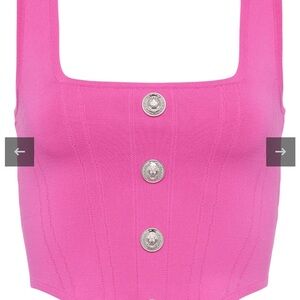 L'AGENCE Pink Bustier Bodysuit Top NWOT